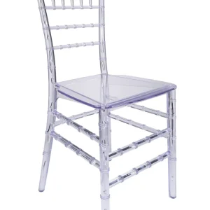 Clear Resin ThinVisible Seat Chiavari Chair by Chivari